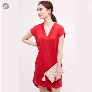 Dolan for Anthropologie High-Low Red Dress - S